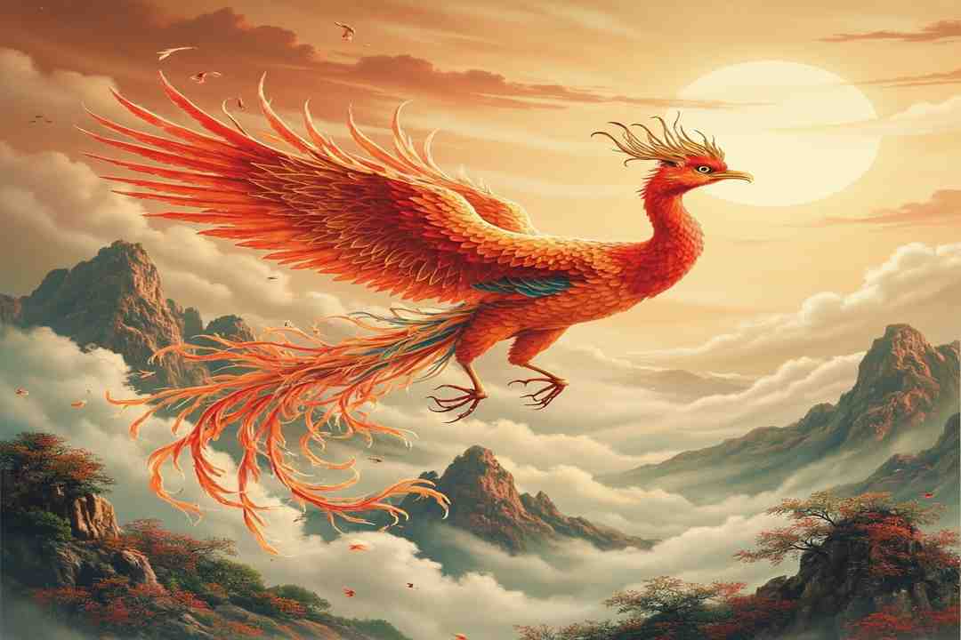 chinese mythology legend of phoenix phoenix illustration