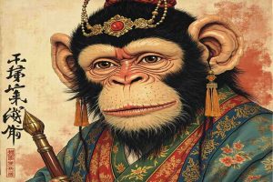 chinese mythology legend of monkey symbolic detail