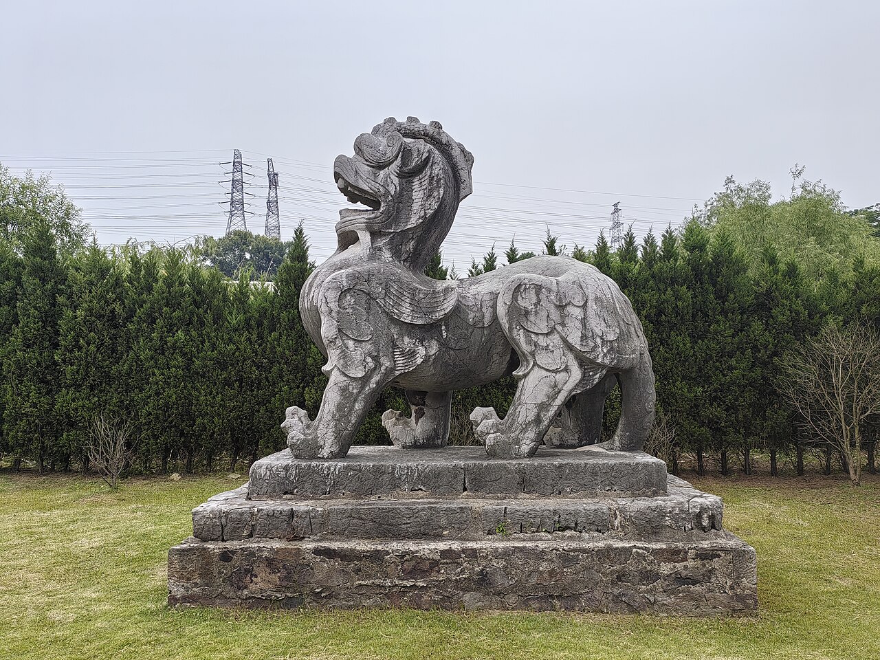 Qilin tomb statue context for checking version history and avoiding dragon confusion