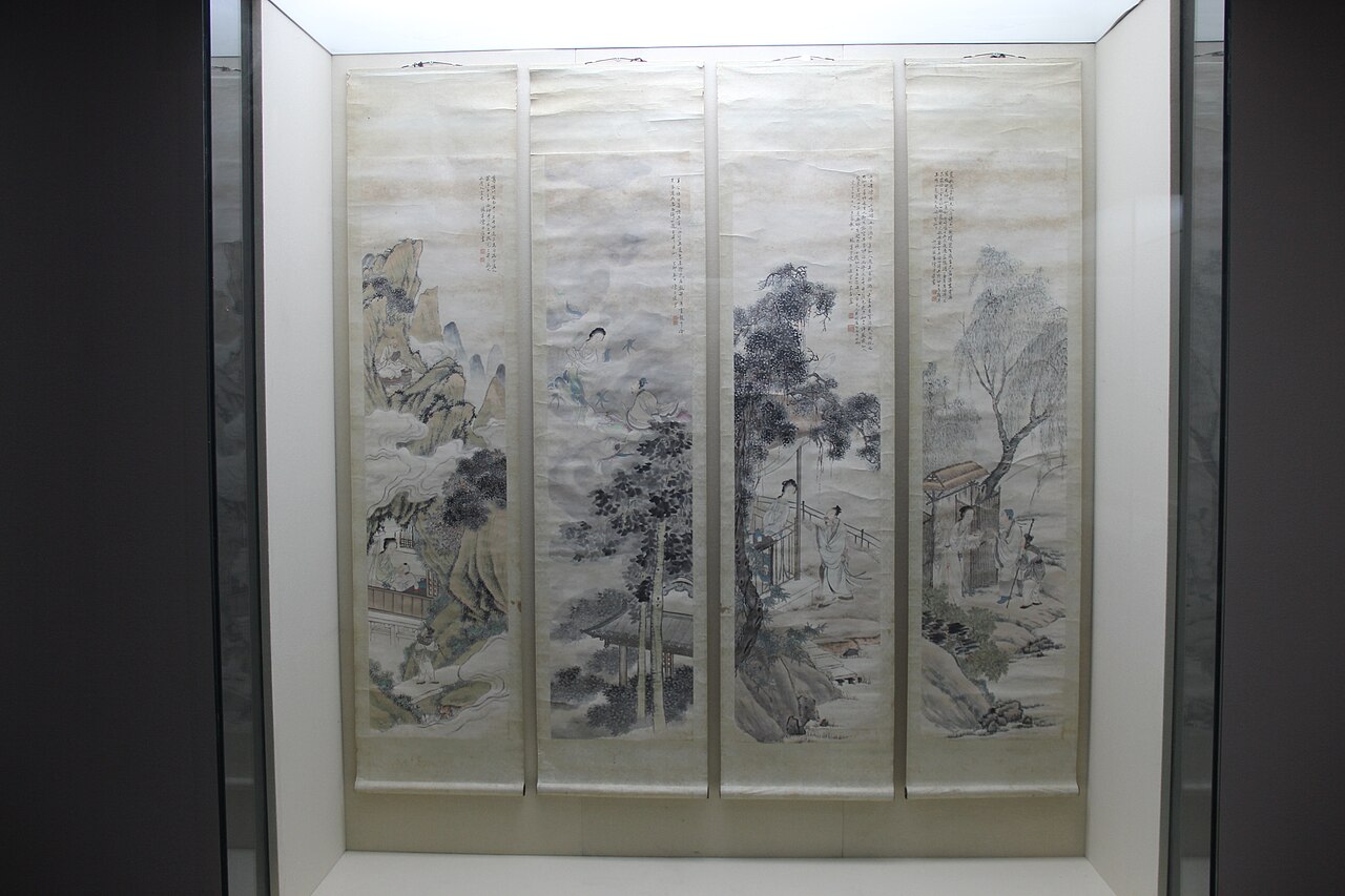 Chinese mythology immortals list opening image with traditional immortal figures, scroll art, and cultural context