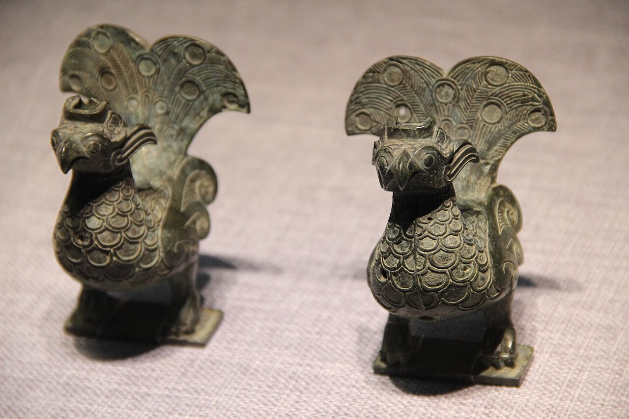 fenghuang chinese phoenix mythology opening image showing Chinese phoenix art in a clear landscape context