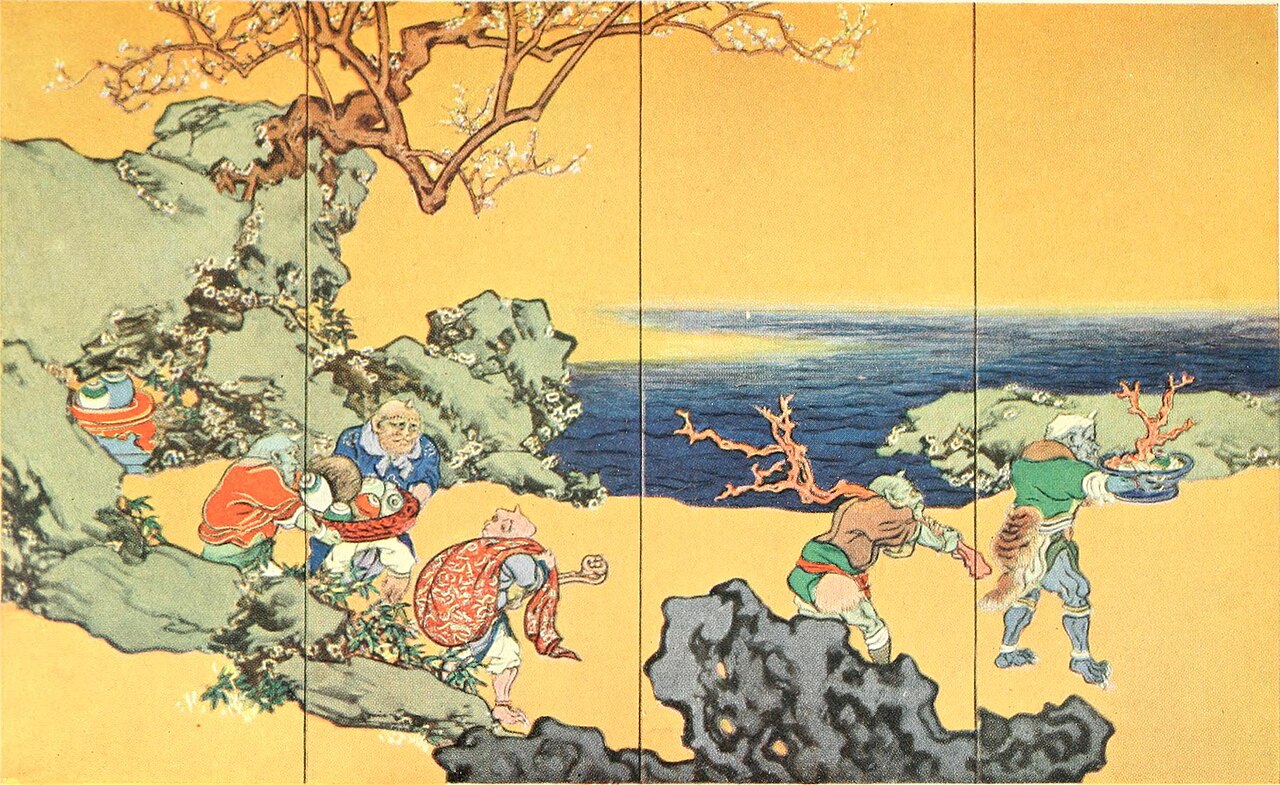 Chinese mythology art supporting the later section about story versions, later retellings, and scope boundaries