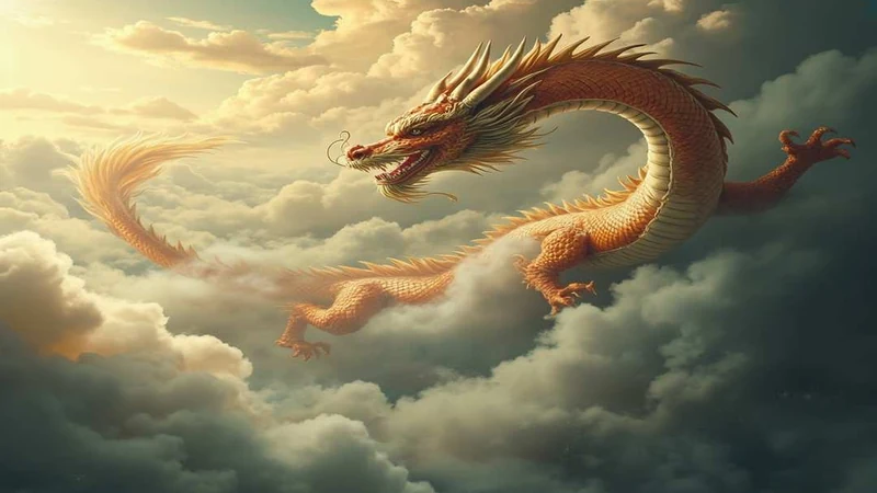 Chinese dragon wallpaper illustration