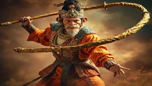 Monkey King portrait illustrating a celestial literary figure