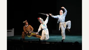 Peking-opera White Snake scene depicting the search for the life-restoring herb