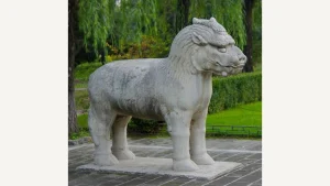 Marble qilin sculpture at the Ming Tombs Sacred Walk